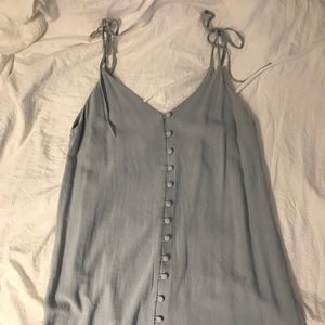 Light blue button down dress